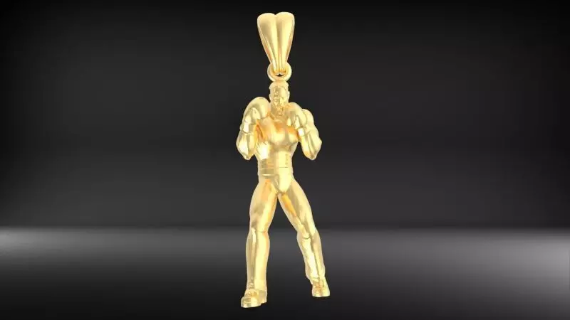 Boxer Pendant 3D print model_3