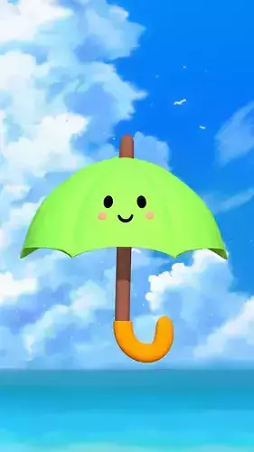 Cute umbrella 3d model 