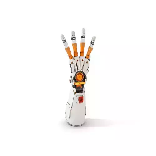 Robotic Hand Model Pack with Articulated Joints Low-poly 3D model