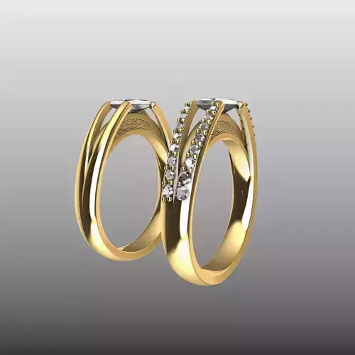 Two engagement Rings Diamond 2