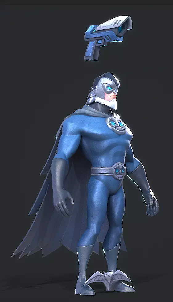  Owlman Low-poly 3D model_6