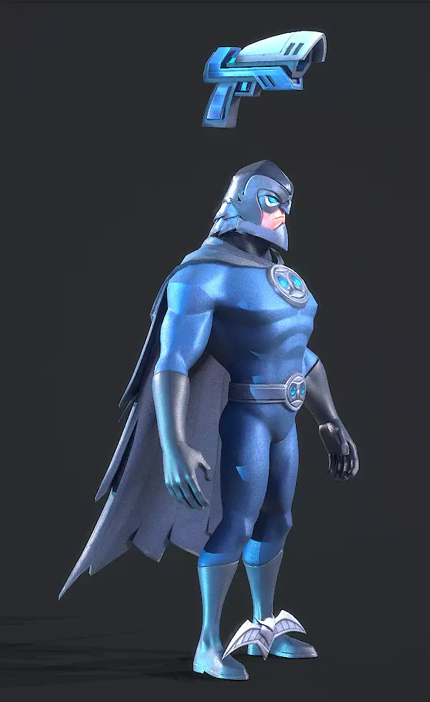  Owlman Low-poly 3D model_8