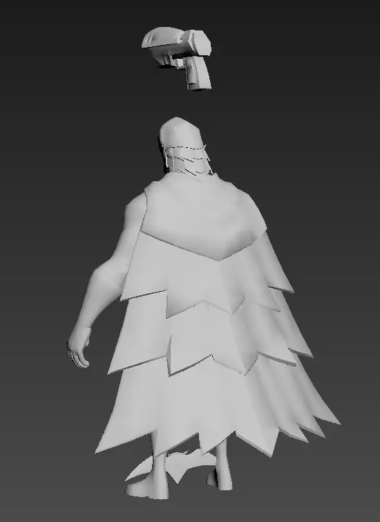  Owlman Low-poly 3D model_25