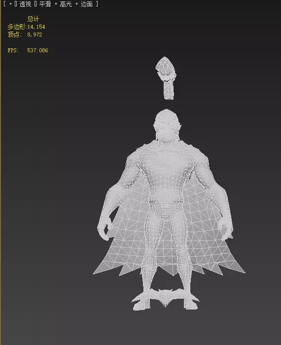  Owlman Low-poly 3D model_16