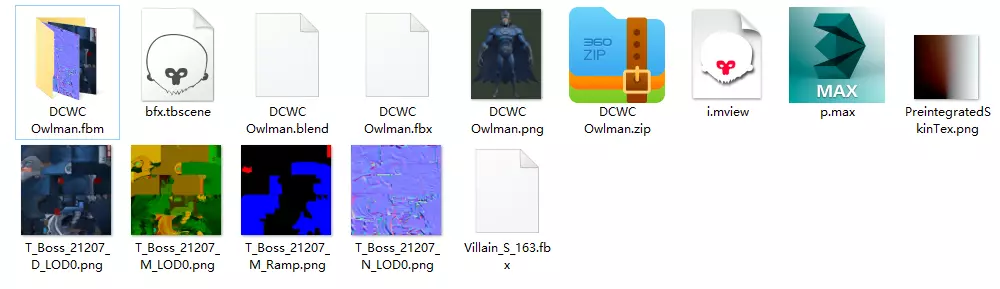  Owlman Low-poly 3D model_27