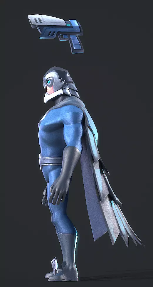  Owlman Low-poly 3D model_3