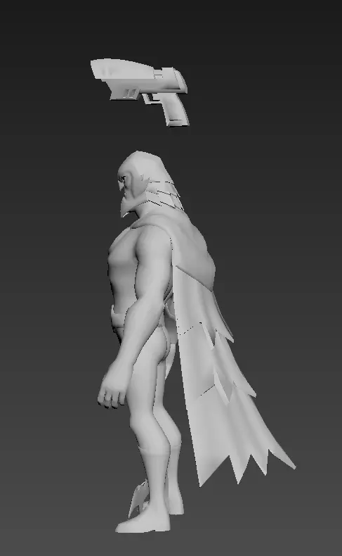  Owlman Low-poly 3D model_24