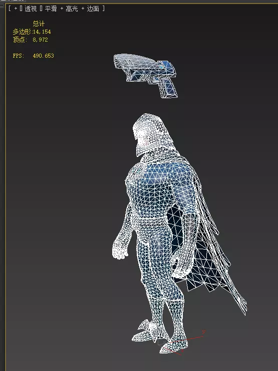  Owlman Low-poly 3D model_13