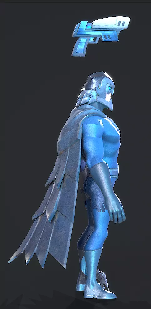  Owlman Low-poly 3D model_5