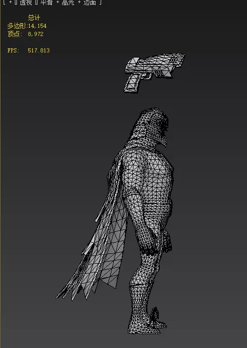  Owlman Low-poly 3D model_21