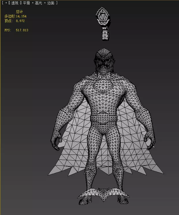  Owlman Low-poly 3D model_22