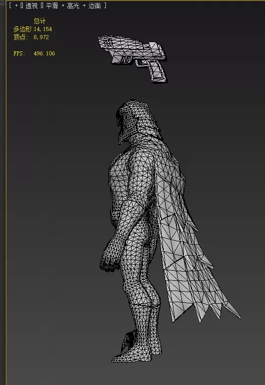  Owlman Low-poly 3D model_18