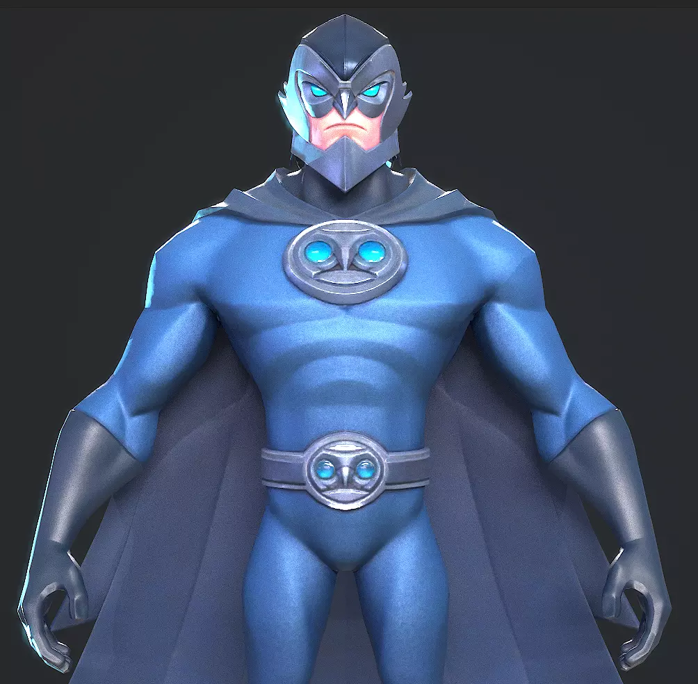  Owlman Low-poly 3D model_9