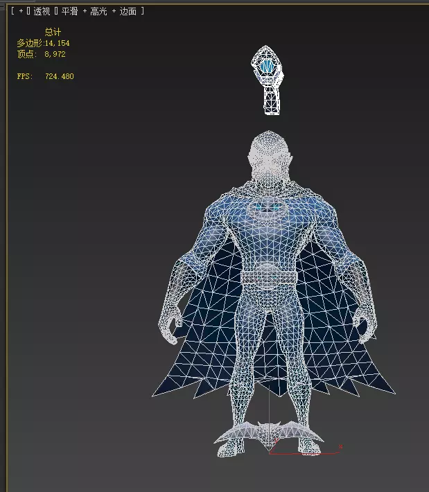  Owlman Low-poly 3D model_11