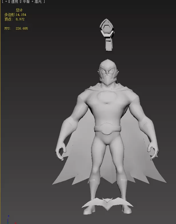  Owlman Low-poly 3D model_23