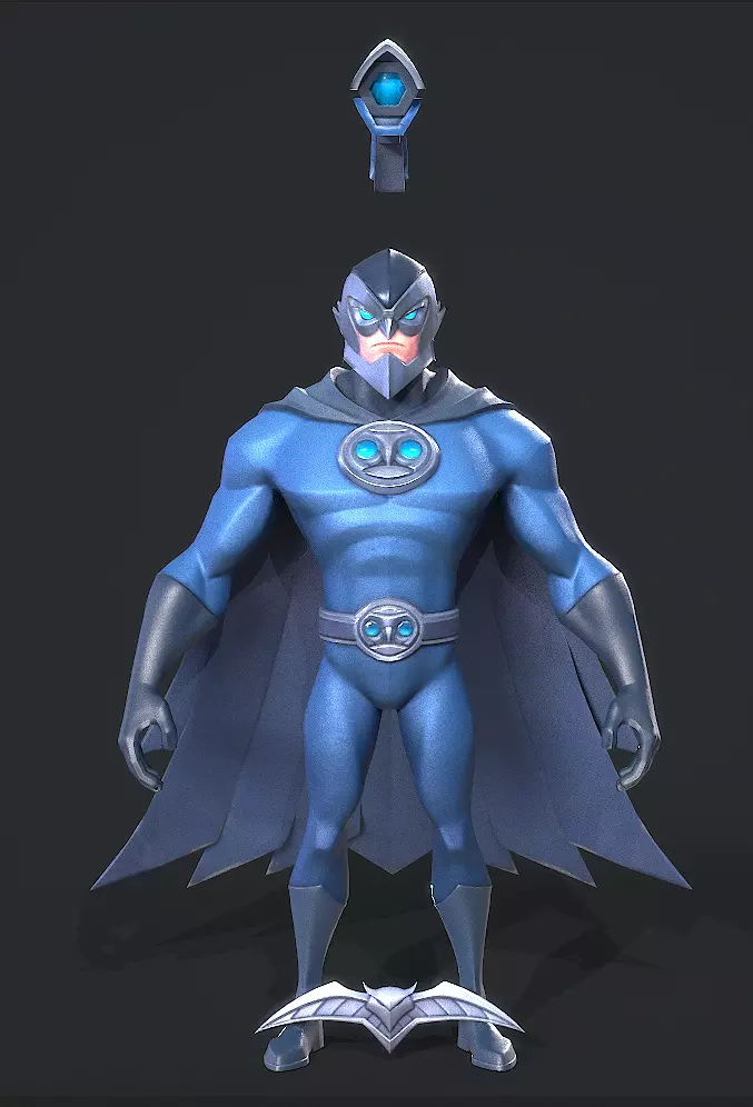  Owlman Low-poly 3D model_0