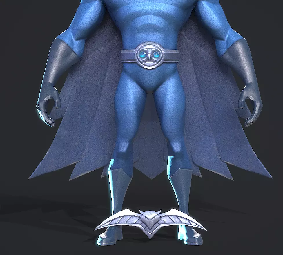  Owlman Low-poly 3D model_10