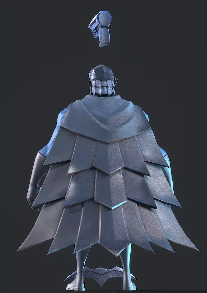  Owlman Low-poly 3D model_4