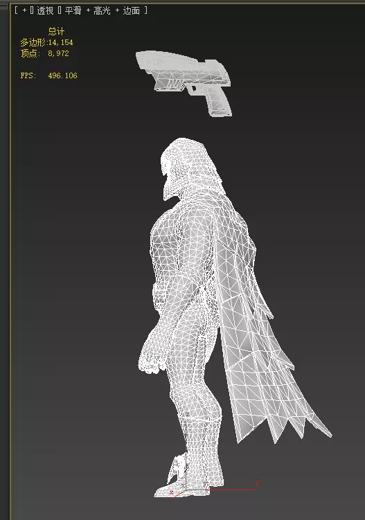  Owlman Low-poly 3D model_17