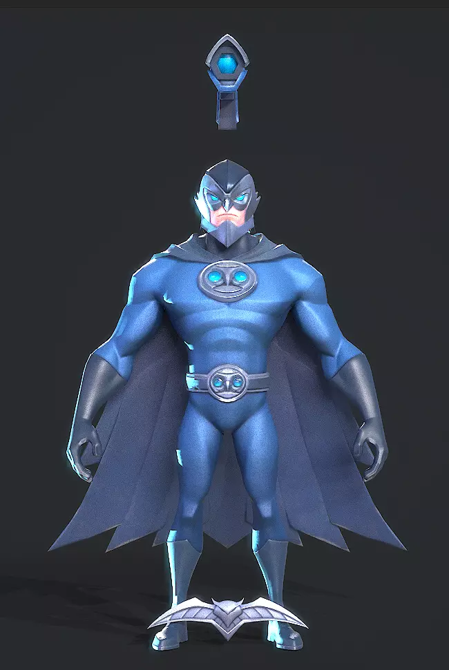  Owlman Low-poly 3D model_7