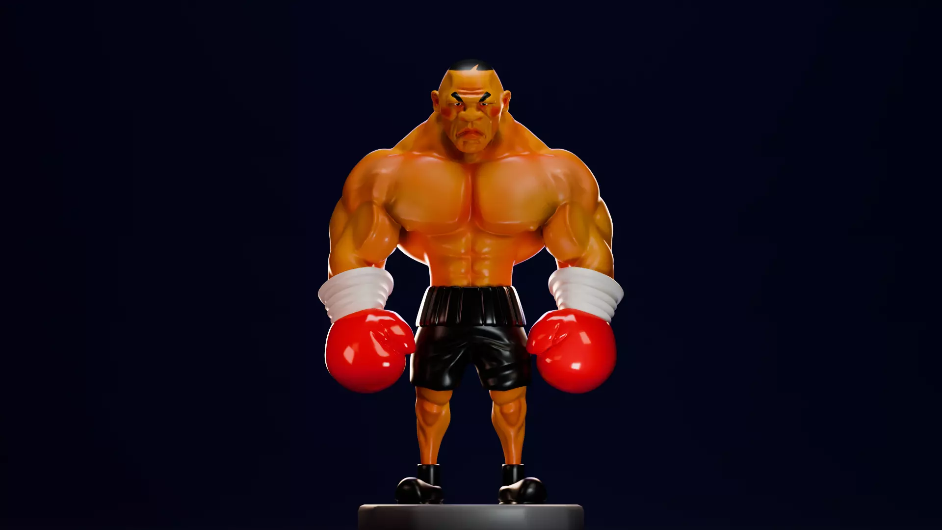 Mike Tyson Low-poly 3D model_0