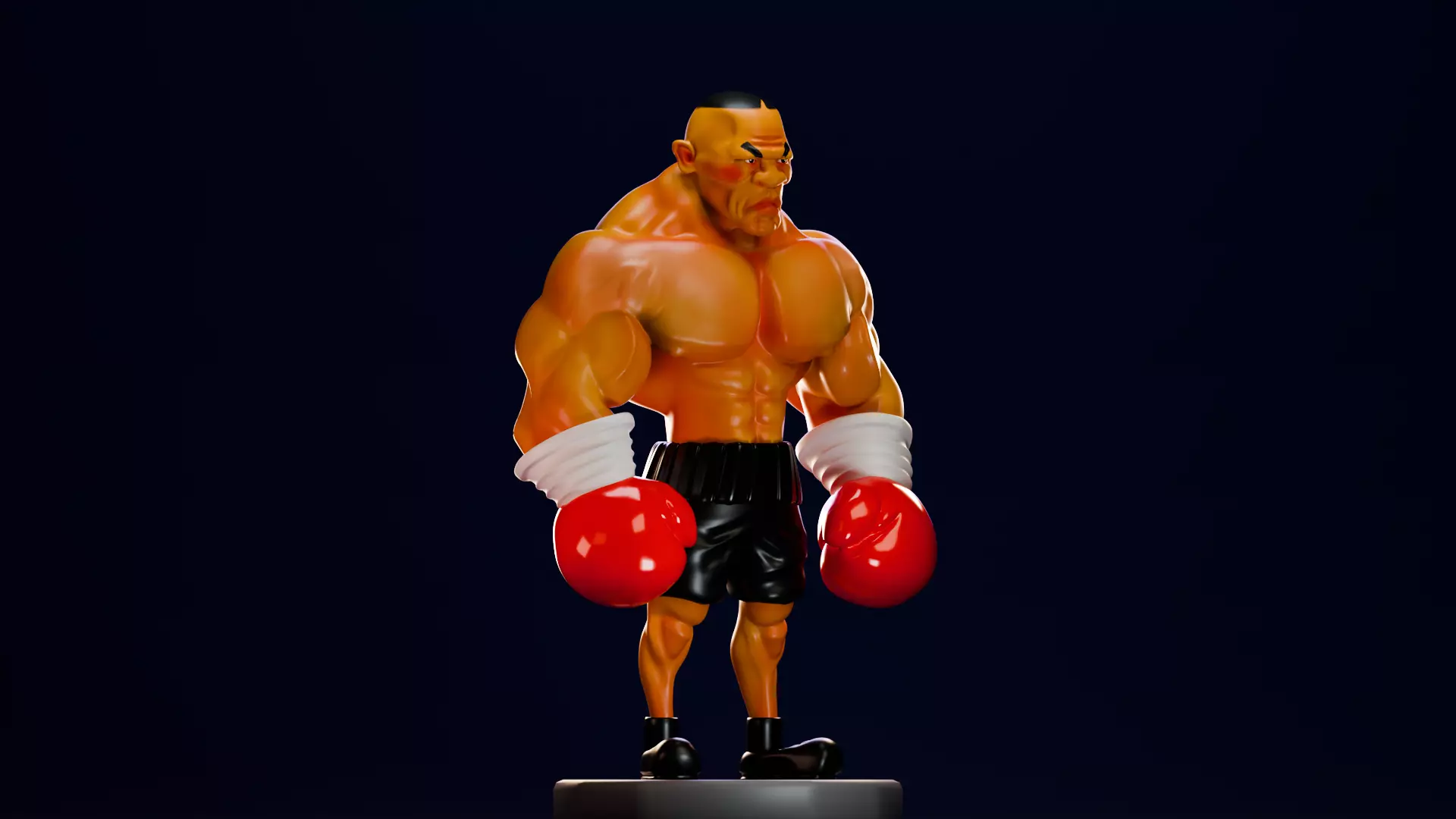 Mike Tyson Low-poly 3D model_1