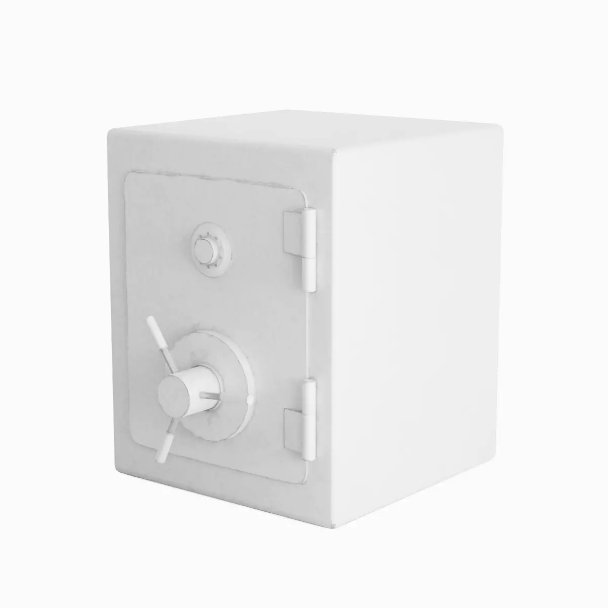 Metal Safe 01 Low-poly 3D model_2