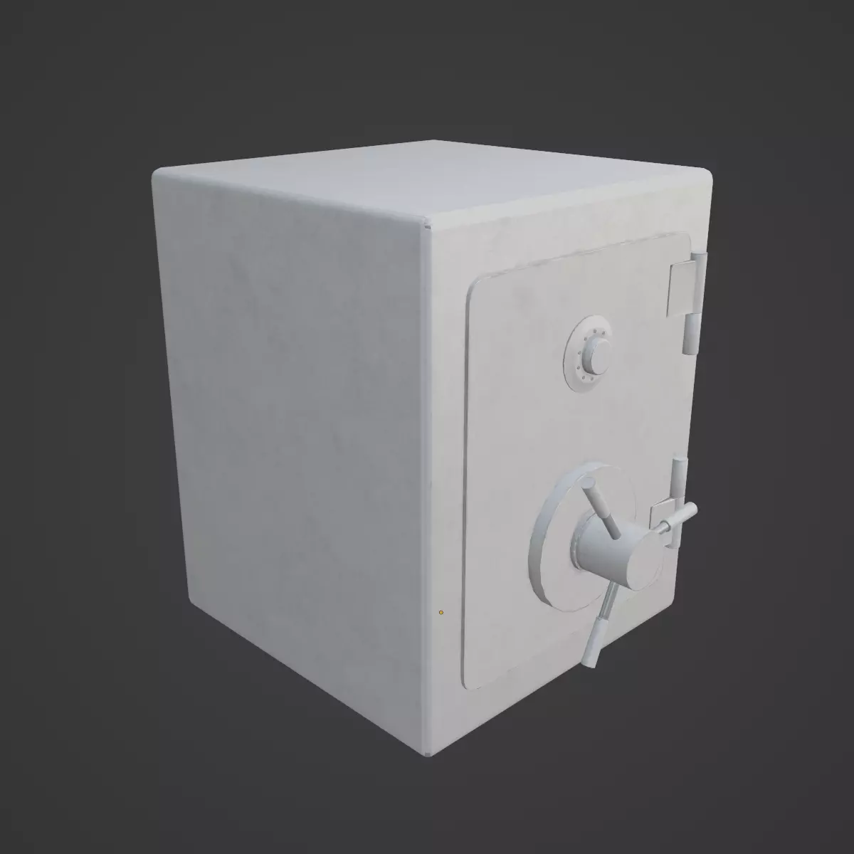 Metal Safe 01 Low-poly 3D model_6