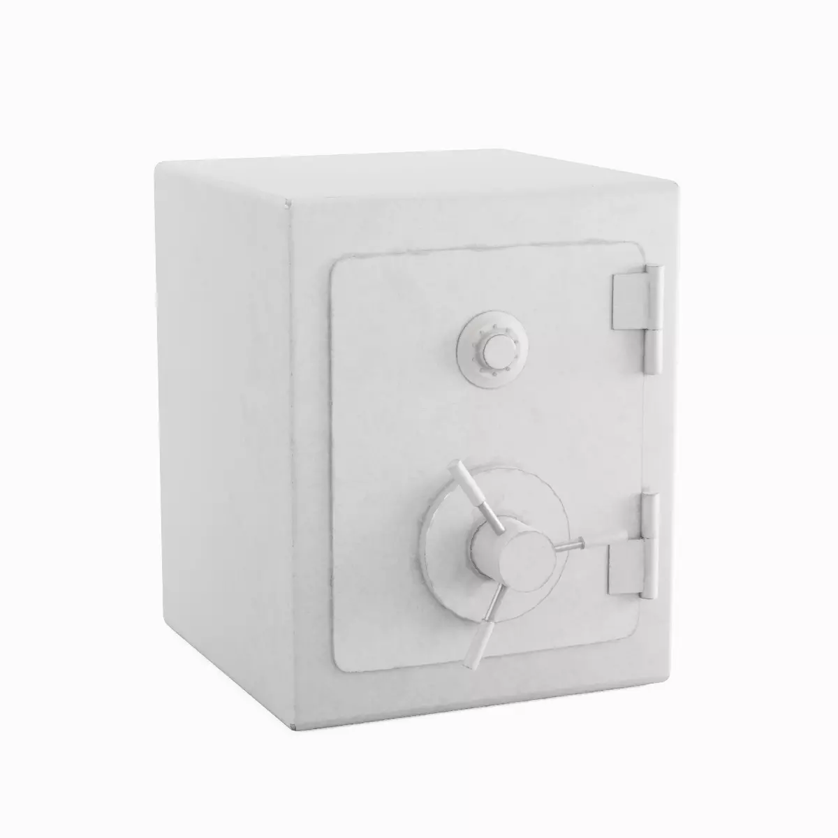 Metal Safe 01 Low-poly 3D model_0