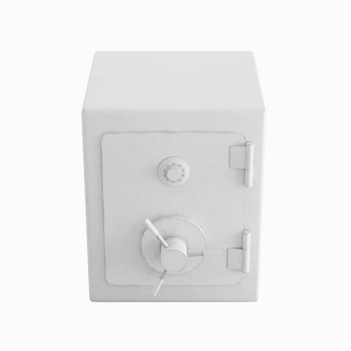 Metal Safe 01 Low-poly 3D model_3