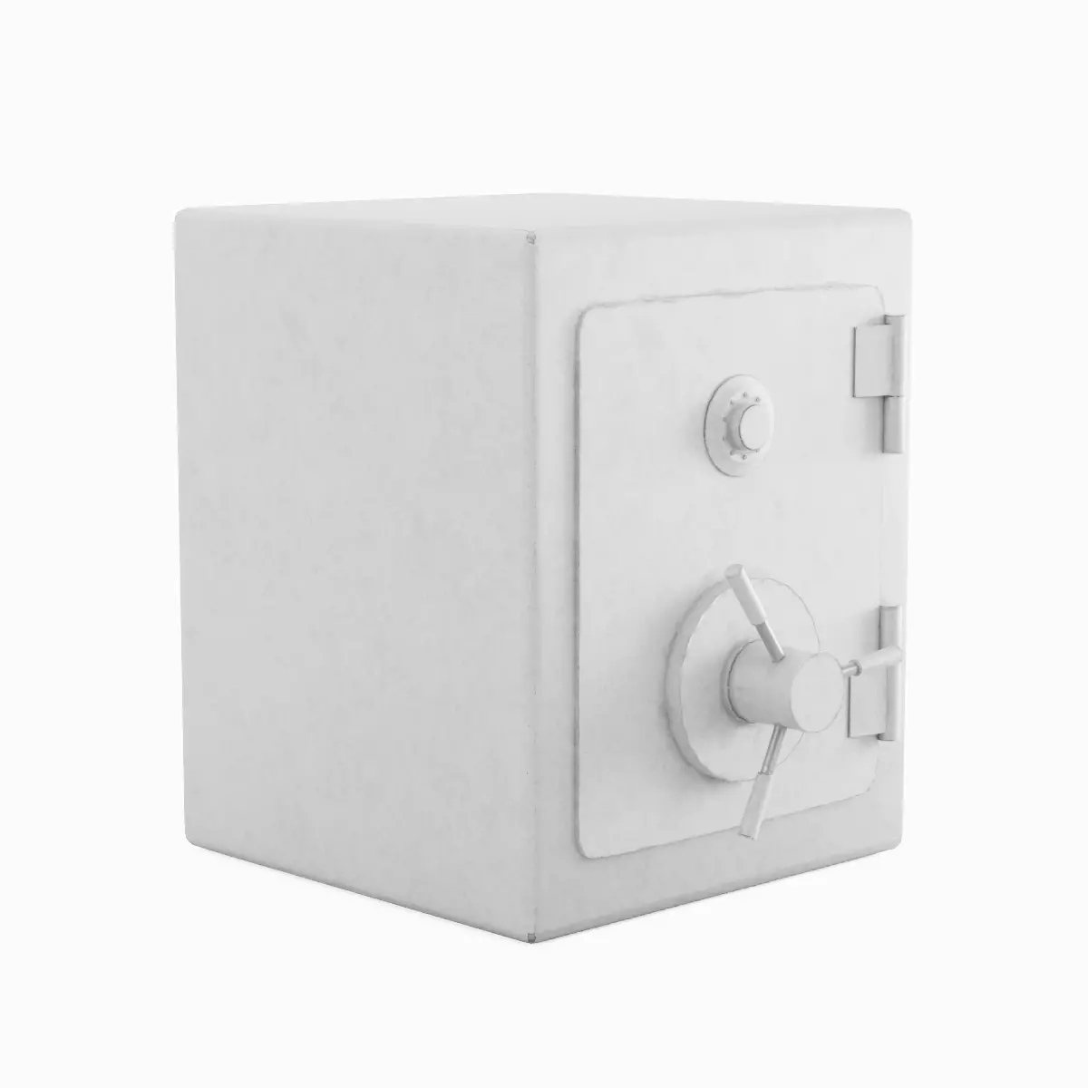 Metal Safe 01 Low-poly 3D model_1