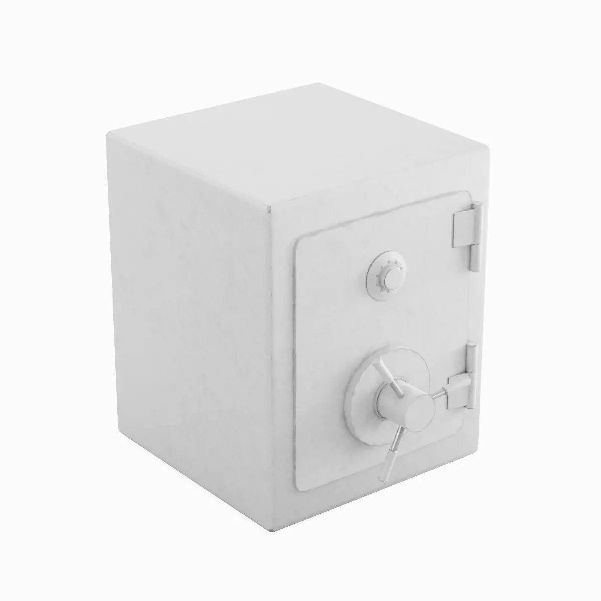 Metal Safe 01 Low-poly 3D model_4