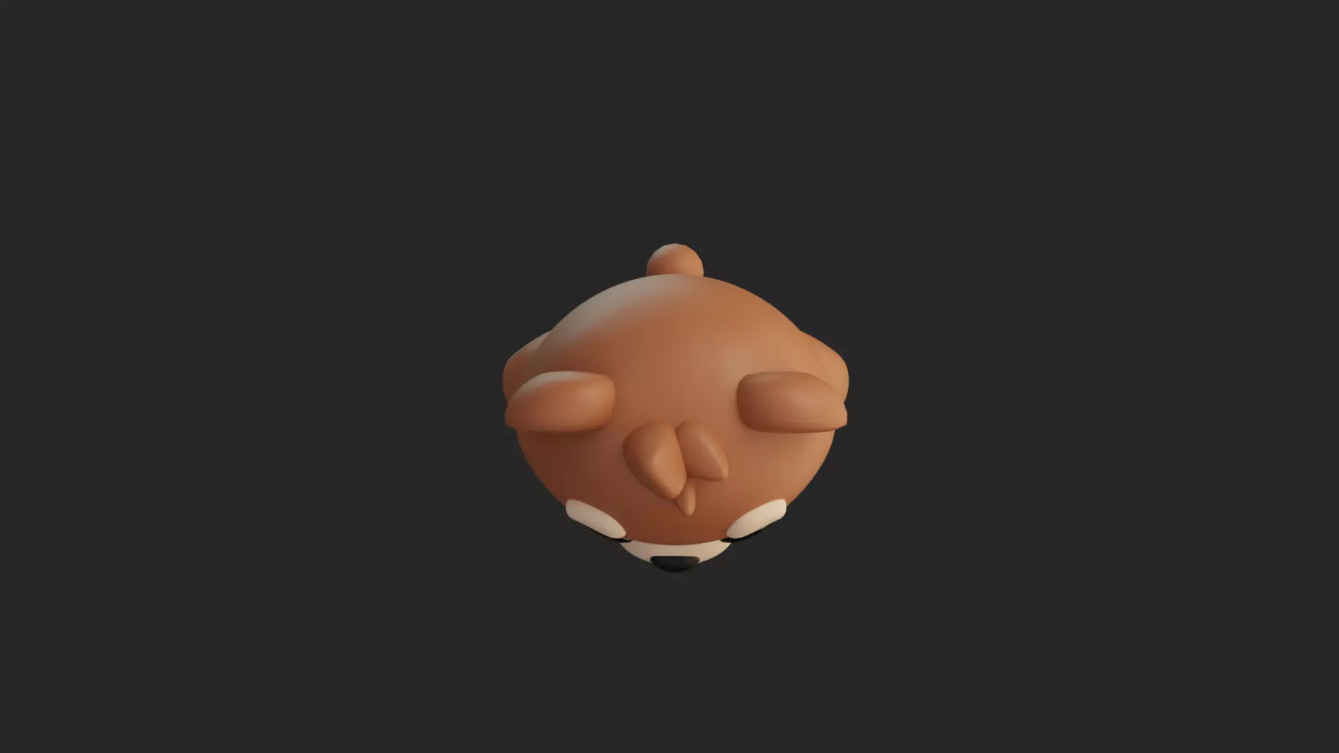 Cartoon Chibi Bear 3D Model Rigged Animated Blender Ready Low-poly 3D model_10