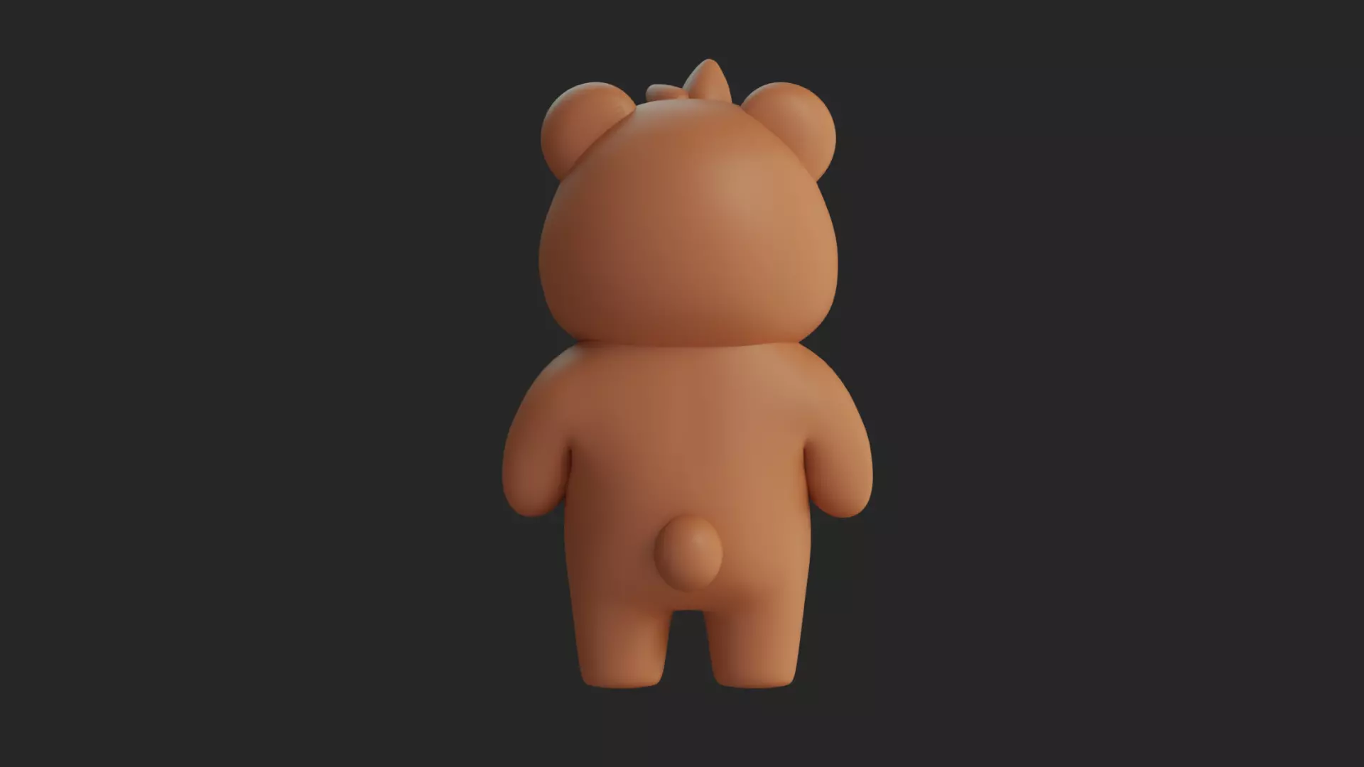 Cartoon Chibi Bear 3D Model Rigged Animated Blender Ready Low-poly 3D model_8