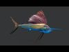 Realistic Sailfish Animated 3D model_1