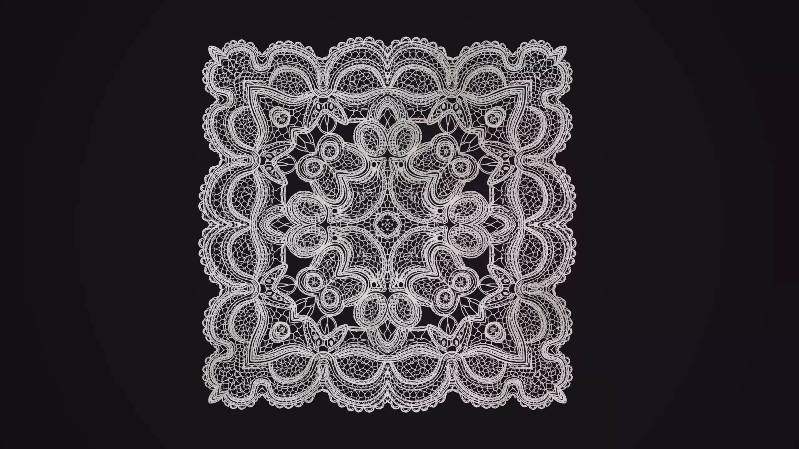 Vintage lace Low-poly 3D model_1