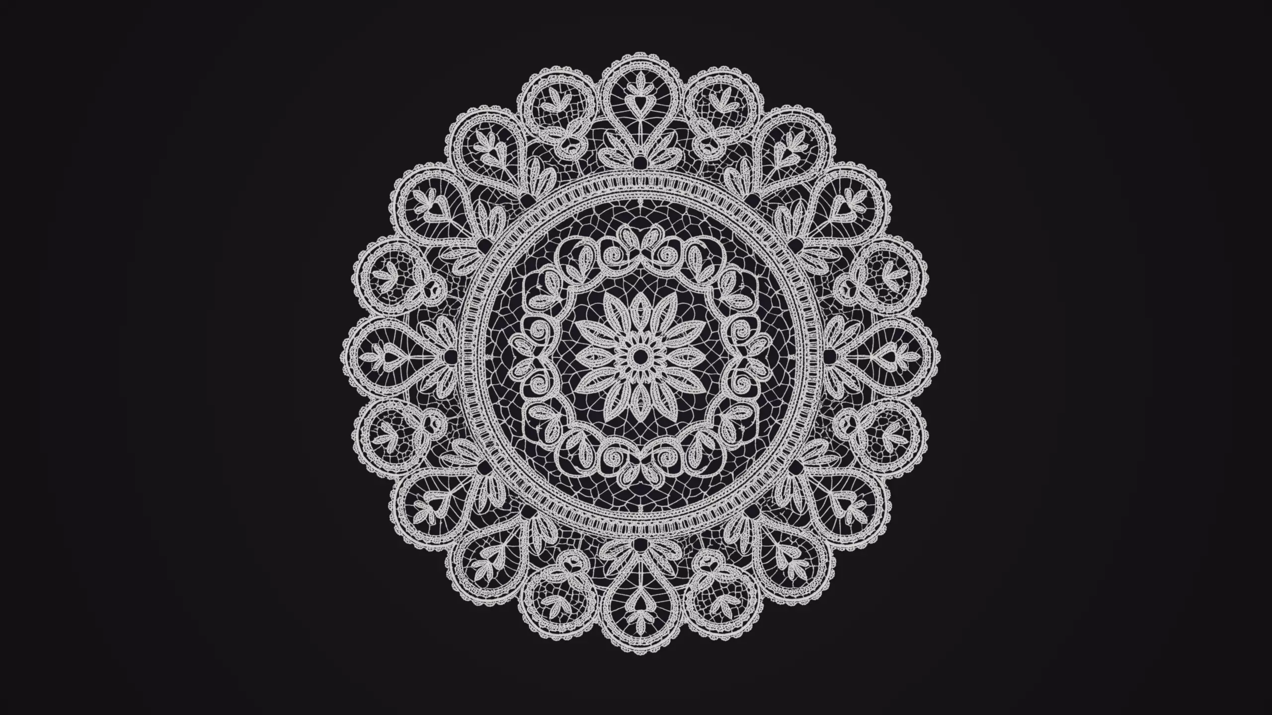 Vintage lace Low-poly 3D model_2