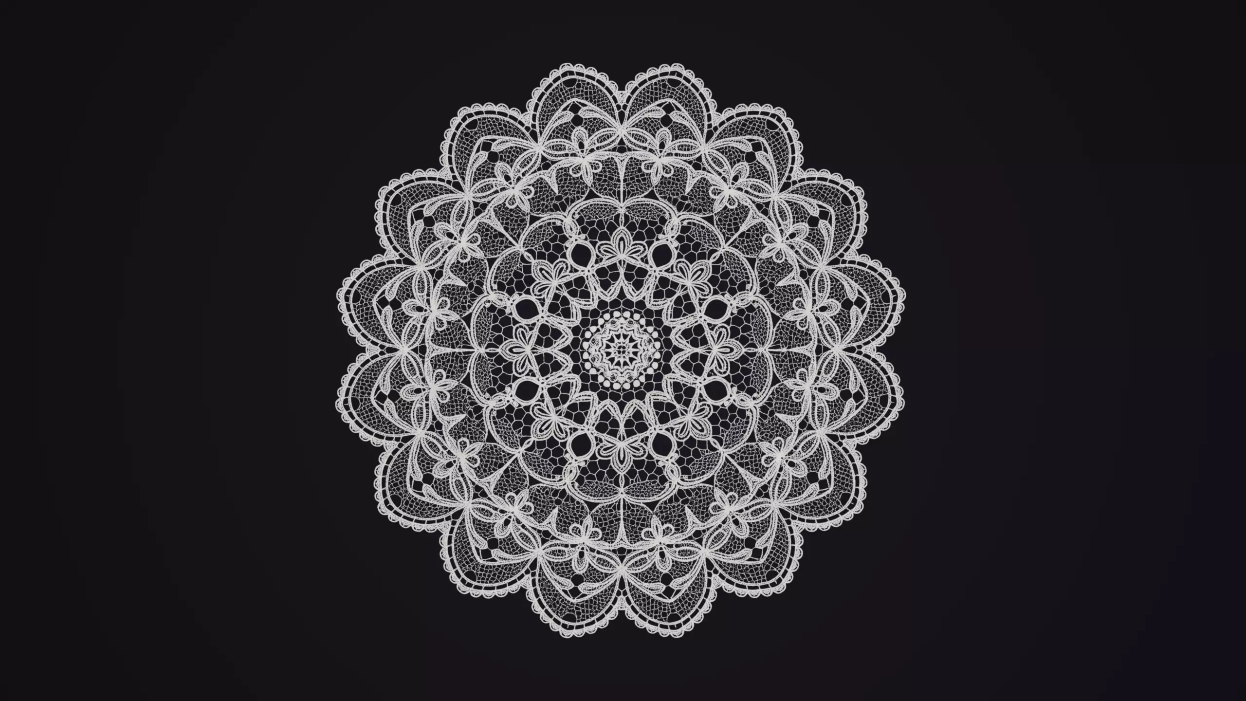 Vintage lace Low-poly 3D model_3