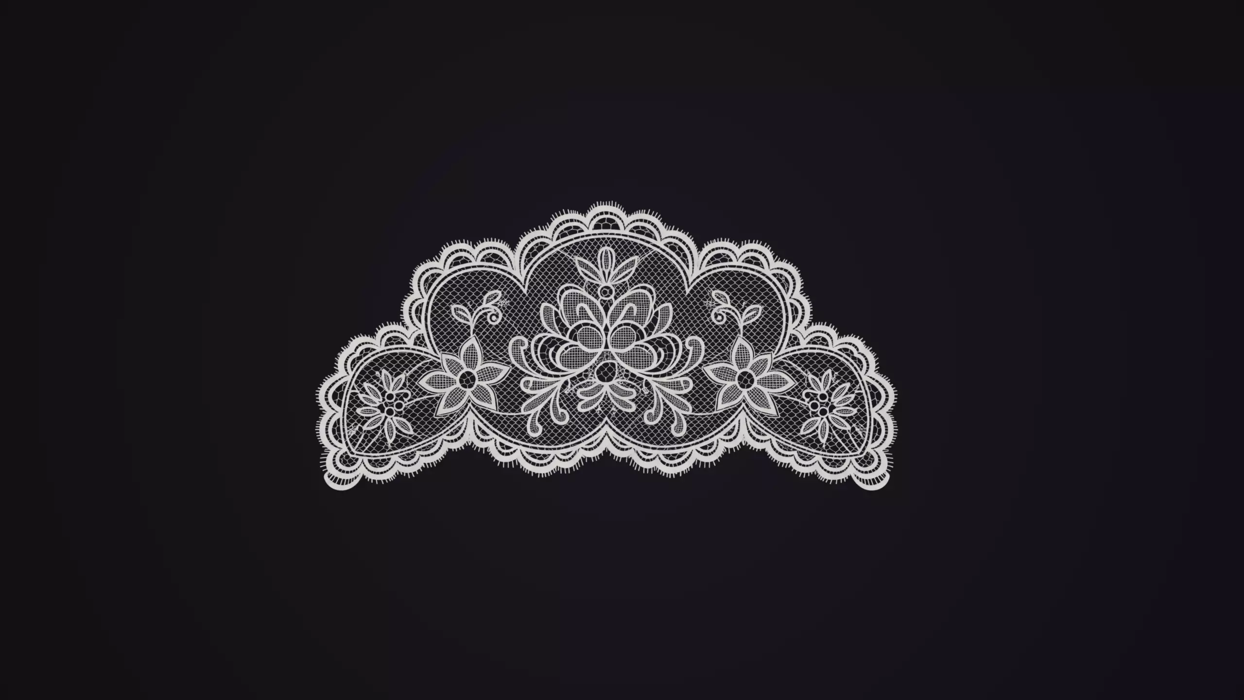 Vintage lace Low-poly 3D model_6