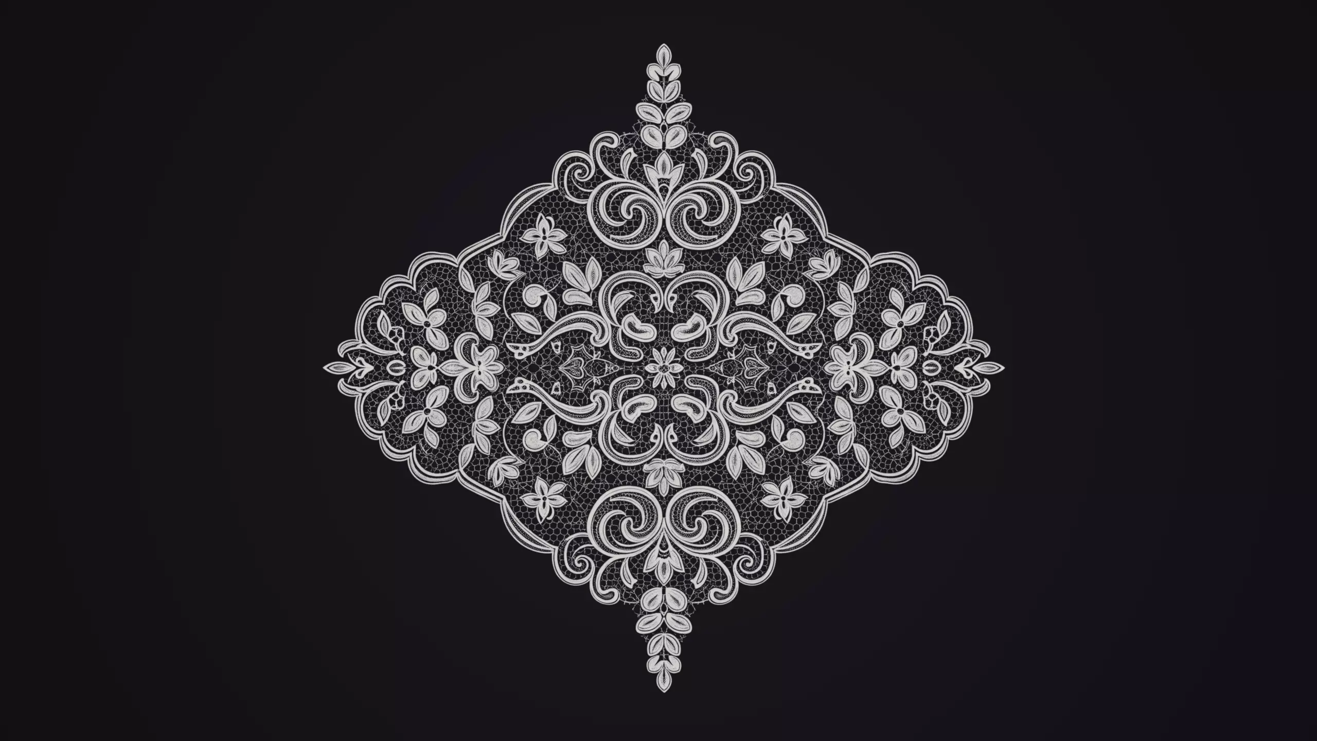Vintage lace Low-poly 3D model_5