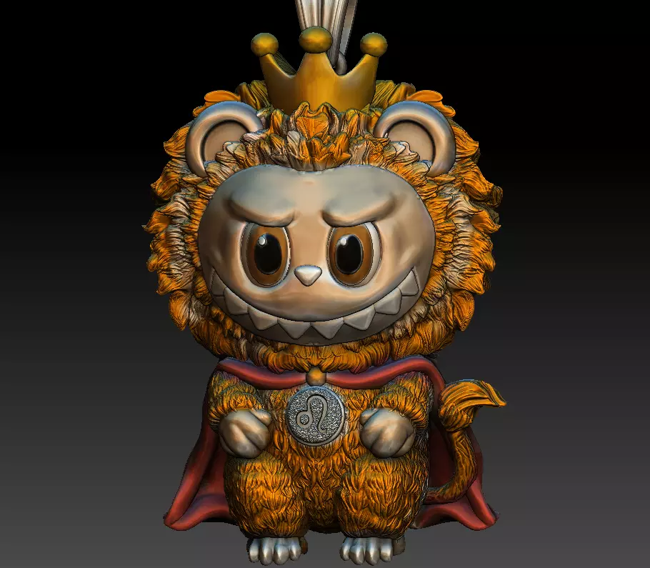 Labubu leo 3D print model_1