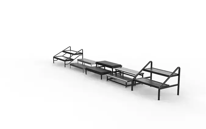 Stage steps  3D model