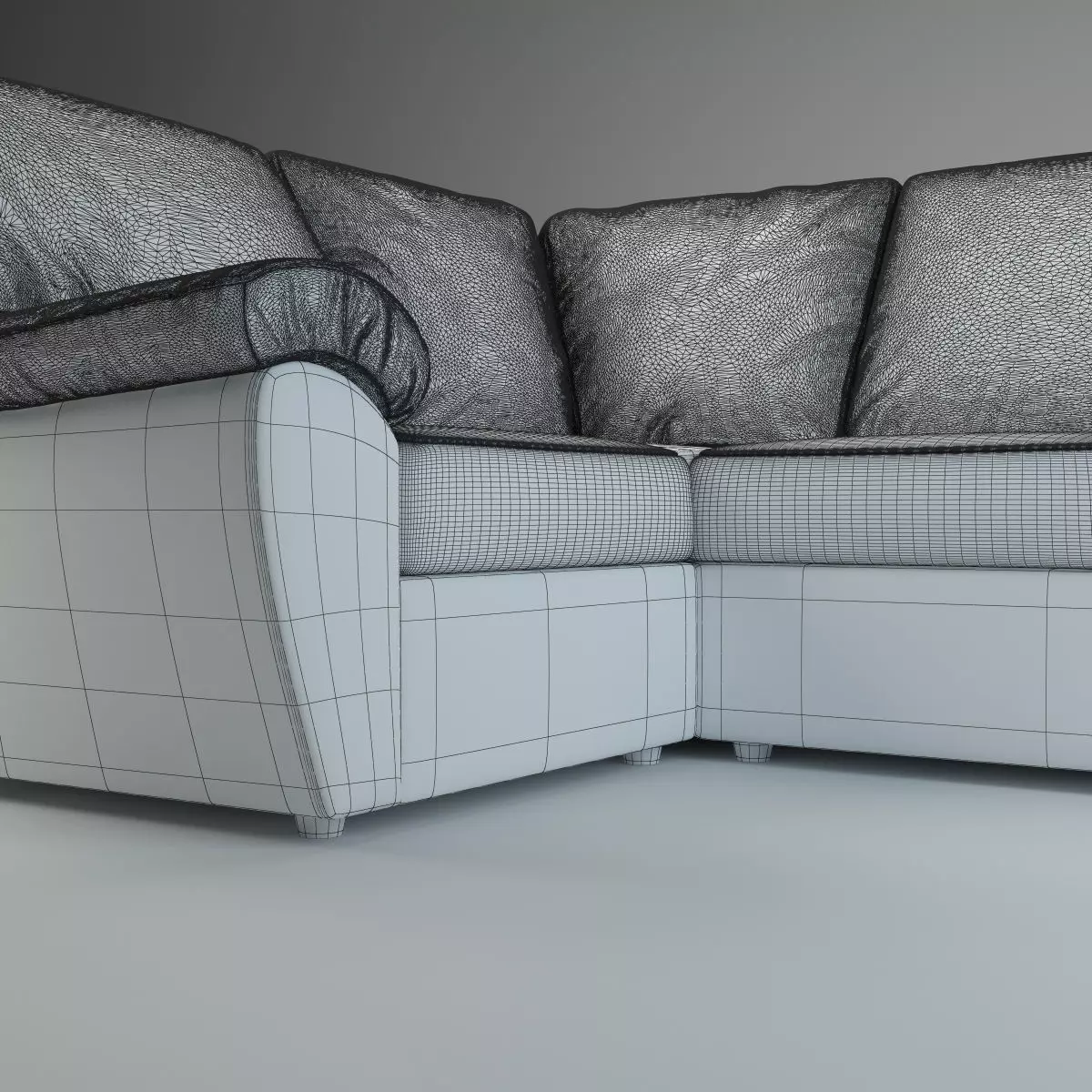 Highly Detailed Realistic Corner Sofa Senator 3D model_13