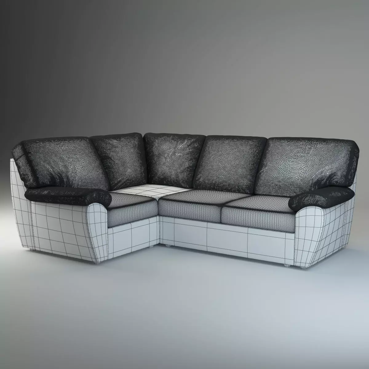 Highly Detailed Realistic Corner Sofa Senator 3D model_9
