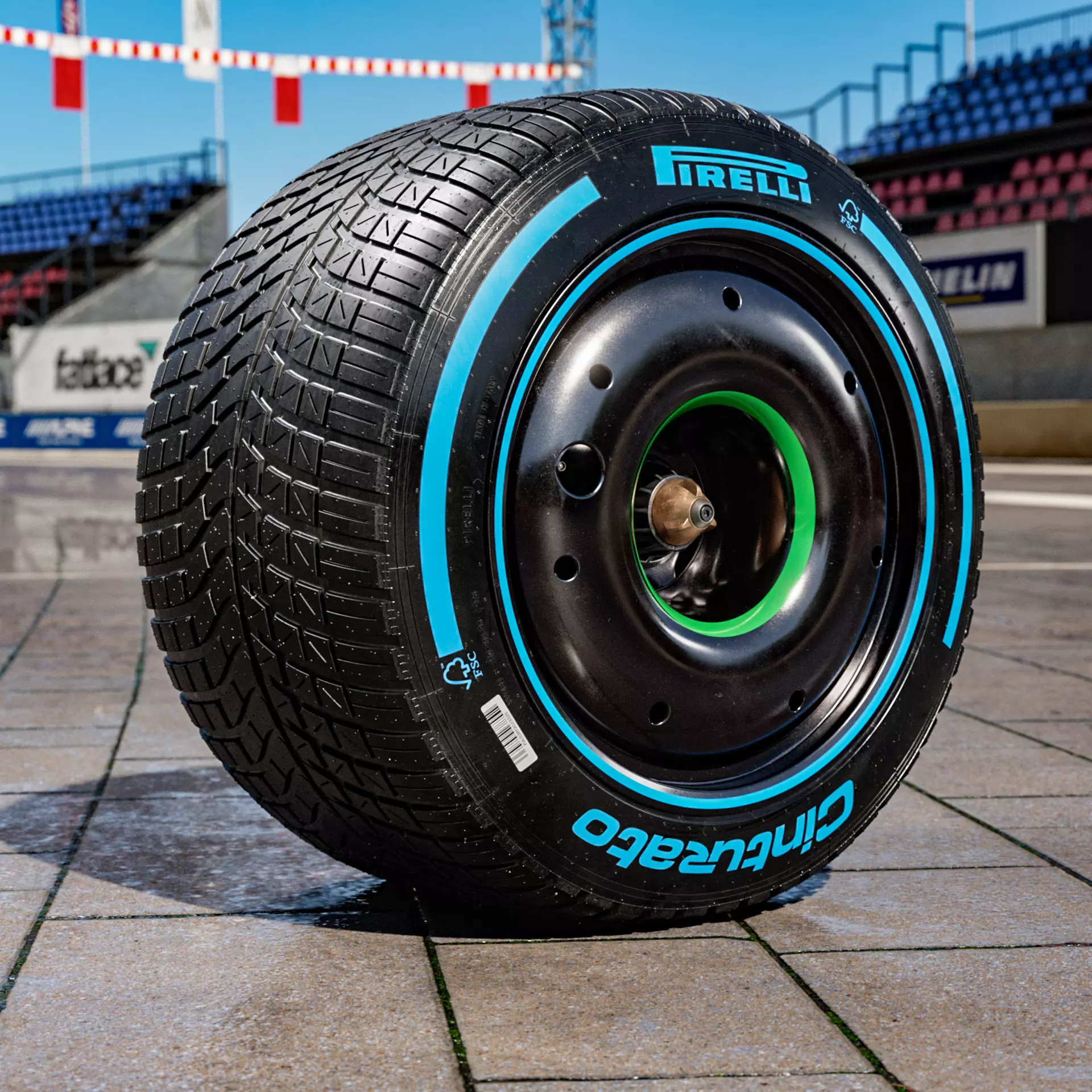 Pirelli Formula 1 2026 Rear FULL WET 375 35 R18 3D model_3