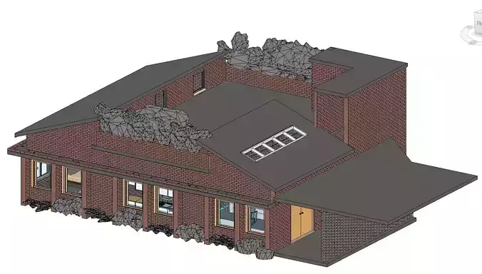 Modern Decent Villa - Revit Model 3D model