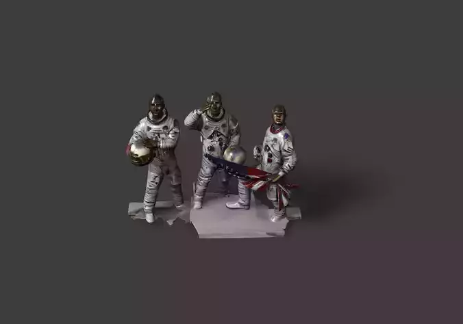 Apollo 11 astronauts statue