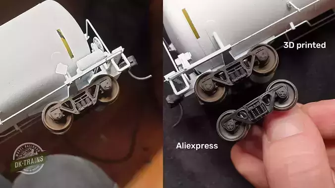 Train Car Trucks 3D print model 3