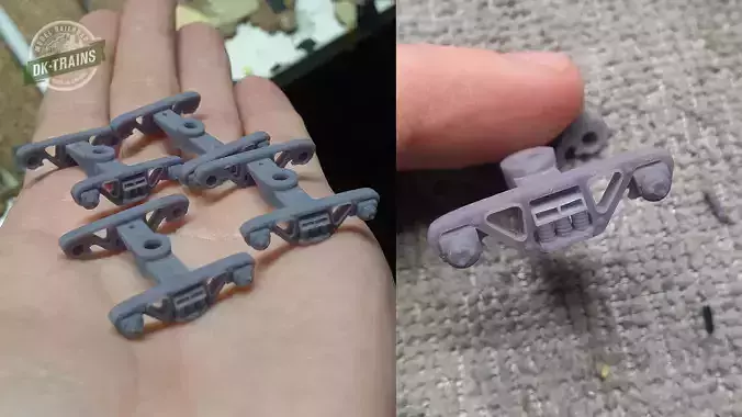 Train Car Trucks 3D print model 7