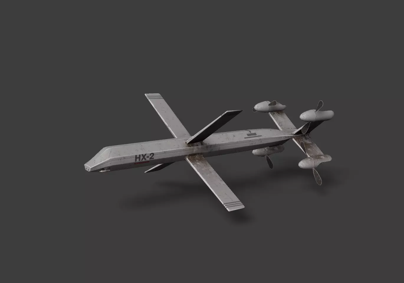HX-2 Drone  3D model_2